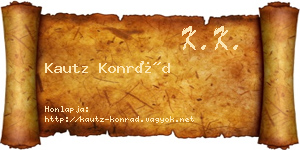 Kautz Konrád névjegykártya